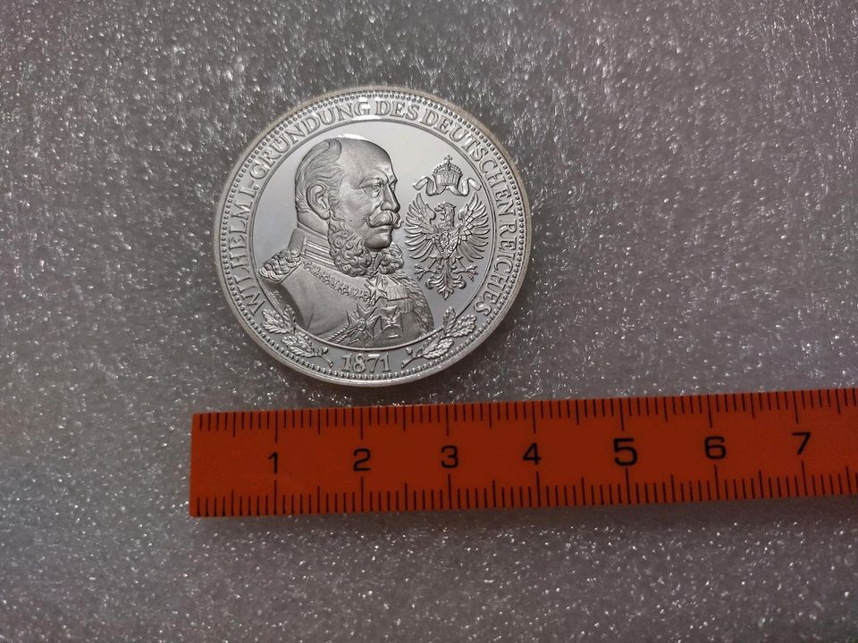 Medaille Wilhelm I Gründung des Deutschen Reiches 125 Jahre in Neunkirchen Siegerland