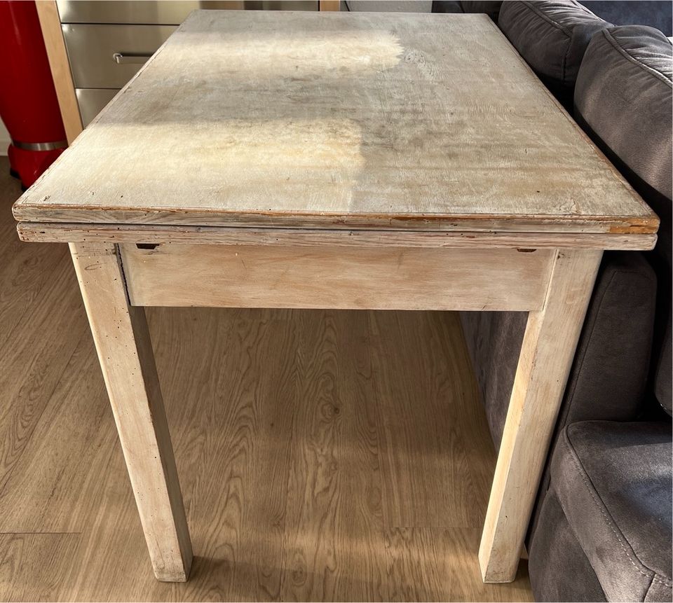 Küchentisch mit Schublade, antik weiß vintage Tisch shabby in Hürth