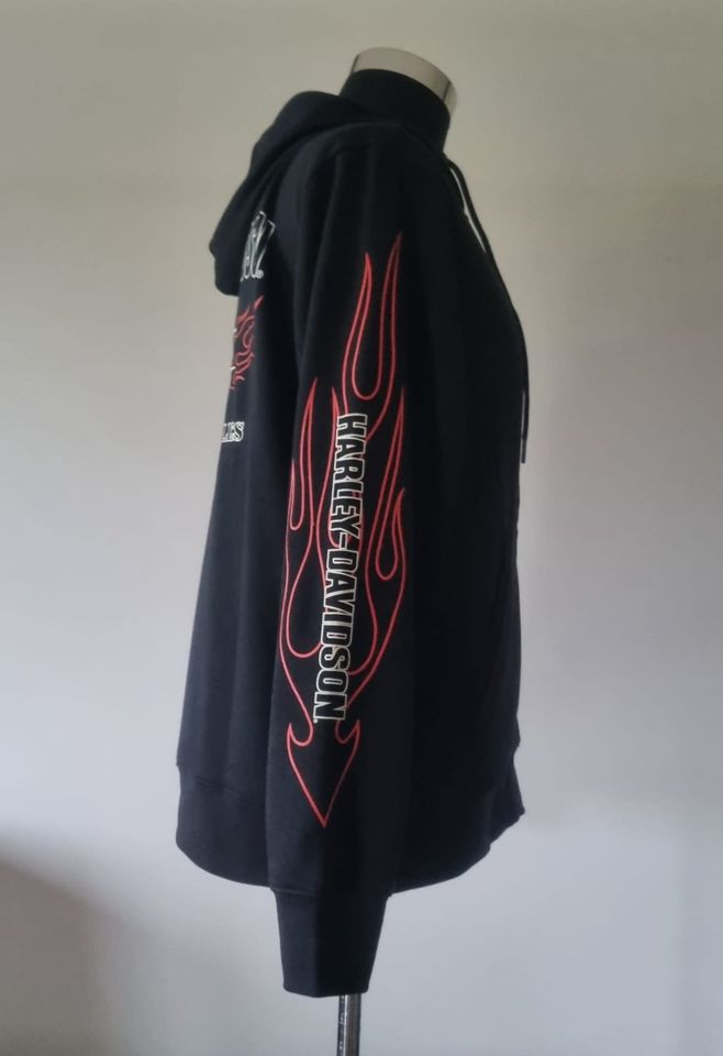 Harley Davidson B&S m. Flammen Motorcycles Hoodie in M/L/XL/XXL in Penkun