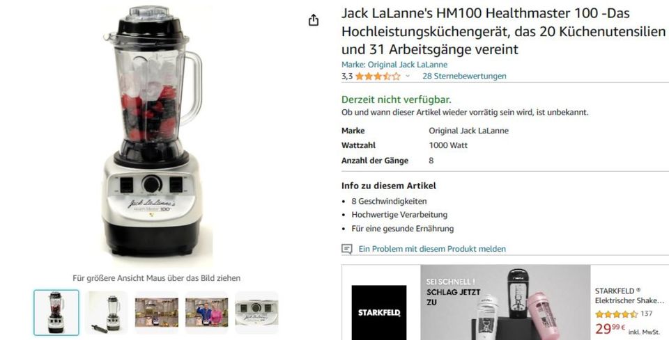 Standmixer von Jack La Lanne in Alling