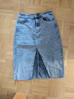 grauer Jeansrock Midi mit hohem Schlitz Hessen - Offenbach Vorschau