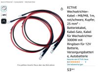 ECTIVE Wechselrichter-Kabel – M8/M8, 1m, rot/schwarz, Kupfer, 25 Nordrhein-Westfalen - Essen-Fulerum Vorschau