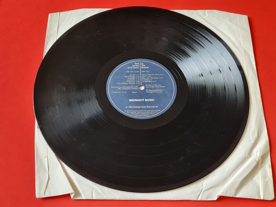Vinyl LP Sad Lovers & Giants - In The Breeze von 1984 in Remscheid