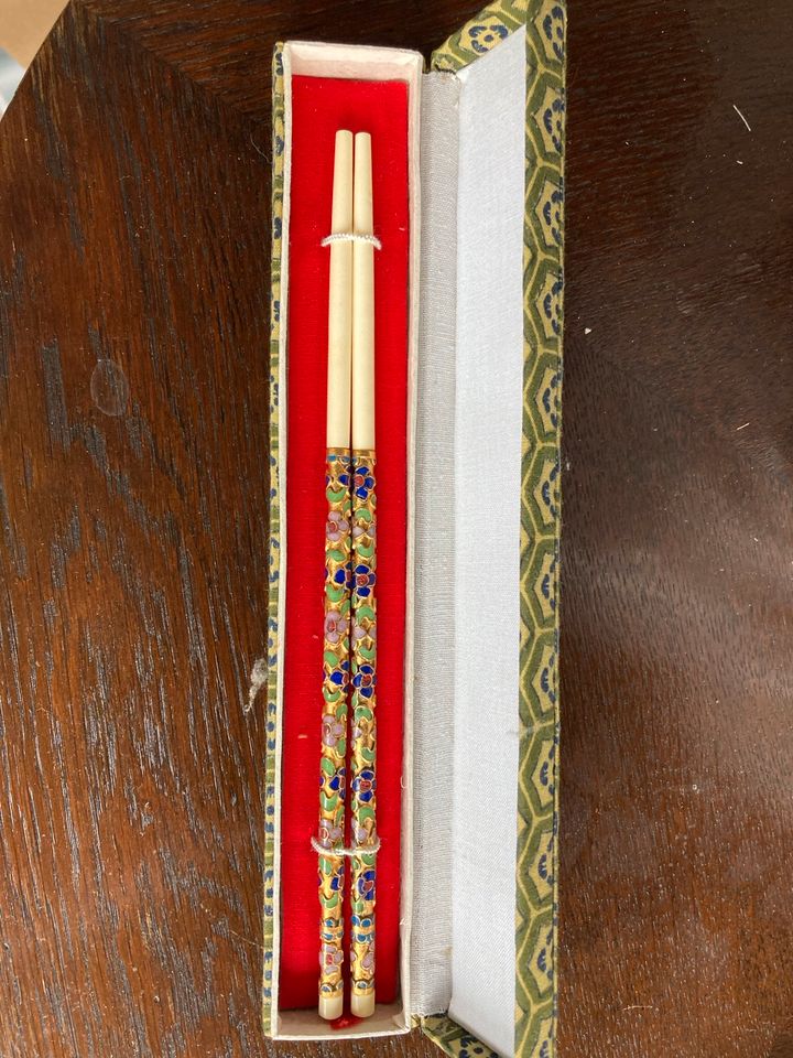 Essstäbchen Stäbchen Chopsticks Cloisonné Email Enaille mit Box in Herford