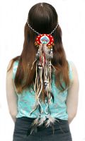 Indianer Haarschmuck CLIP Stirnband Ledermandala NEU Fasching Schleswig-Holstein - Erfde Vorschau