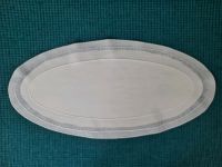 Deckchen oval 58x27 cm weiß-graublau Tischdeko neuwertig Nordrhein-Westfalen - Werne Vorschau