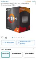 Verkaufe einen AMD Ryzen 7 5800X 8-core, 16-Thread Nordrhein-Westfalen - Rhede Vorschau