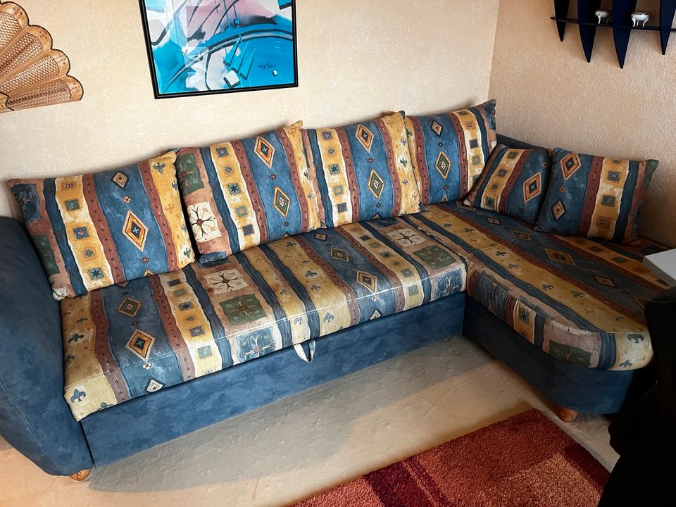 Ecksofa Couch Stoff mit Bettfunktion in Karben