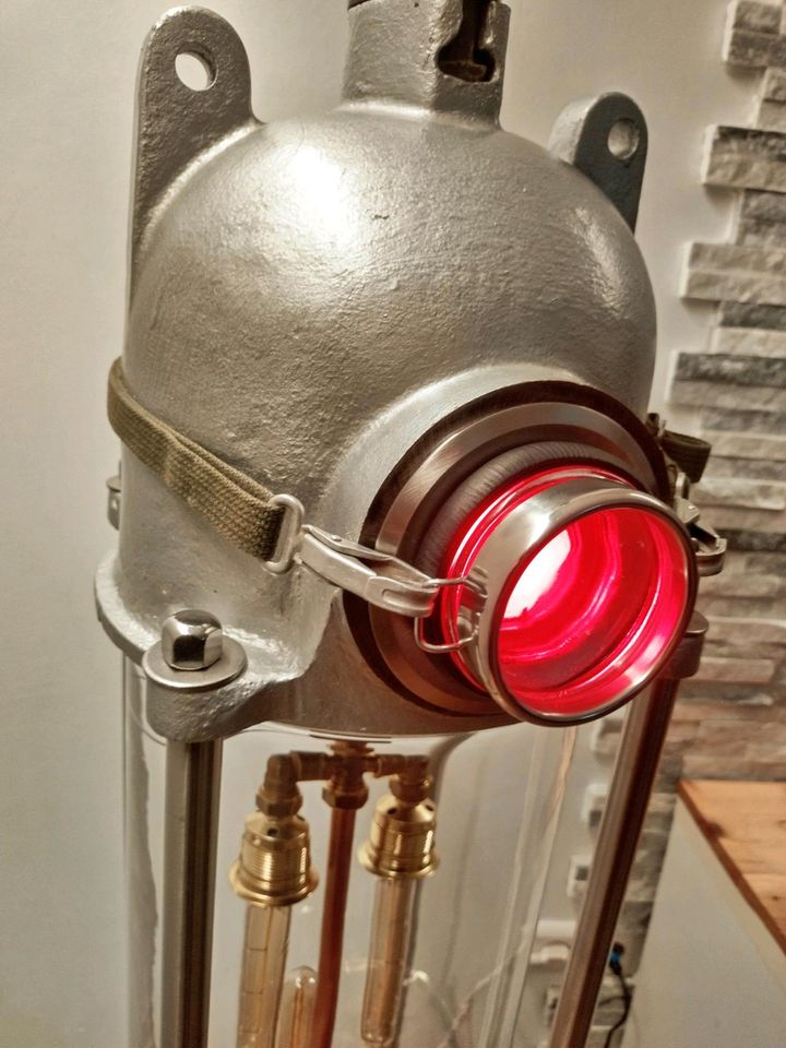 Steampunk Lampe 1,4m 80kg INDUSTRIAL in Freudental