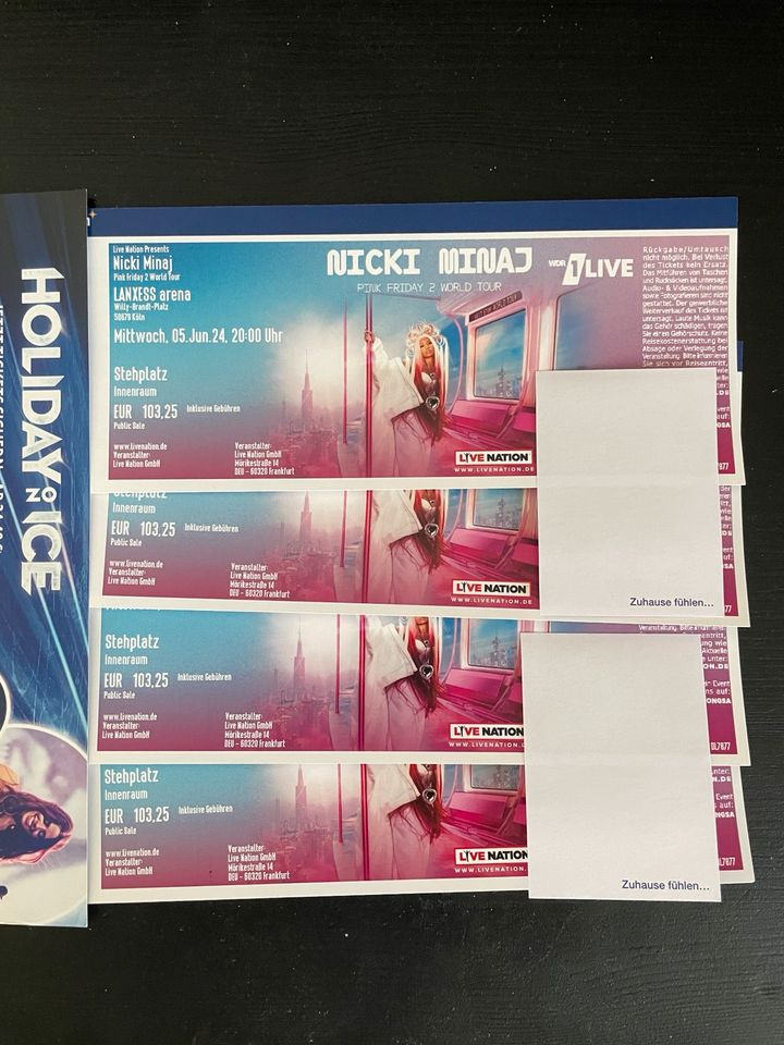 4 Nicki Minaj Köln Konzerttickets Stehplätze 05.06.2024|UNTER OVP in Köln
