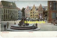 Bildpostkarte AK Bremen Marktplatz um 1900 Brunnen Denkmal Niedersachsen - Braunschweig Vorschau