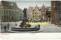 Bildpostkarte AK Bremen Marktplatz um 1900 Brunnen Denkmal Niedersachsen - Braunschweig Vorschau