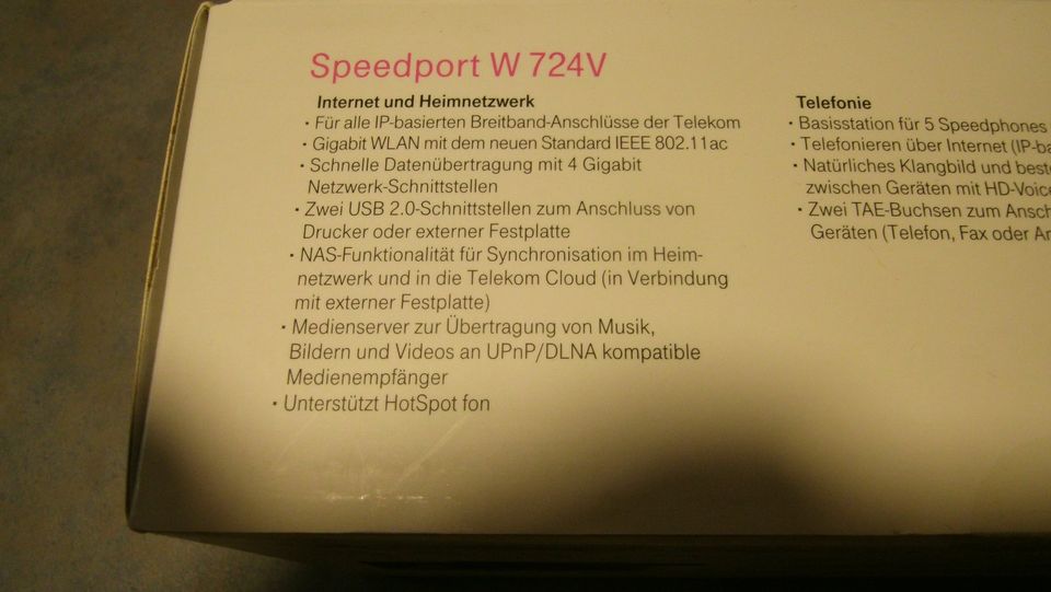 WLAN Router Speedport 724 V Typ B - Internet und Netzwerk in Gronau (Leine)