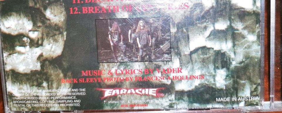 Älter CD Vader - The Ultimate Incantation Metal Mind Records in Straubing