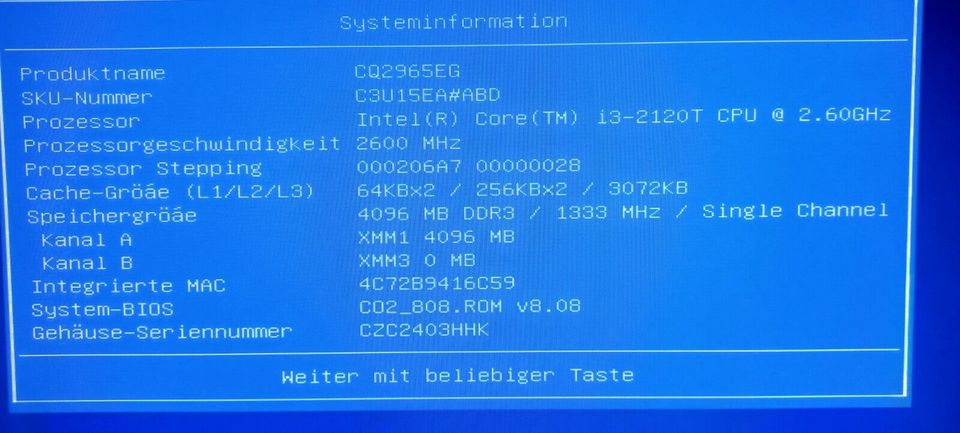 LOT 13 Intel Core i3 2120T , 8GDDR3 ,HDD 500Gb Rechner, PC Win 10 in Hamburg