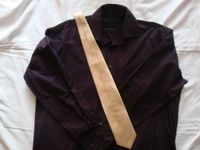 Hemd aubergine mit passender Krawatte beige XL Sachsen - Chemnitz Vorschau