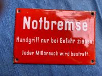 Schild „Notbremse“ Emaillie Königs Wusterhausen - Wildau Vorschau