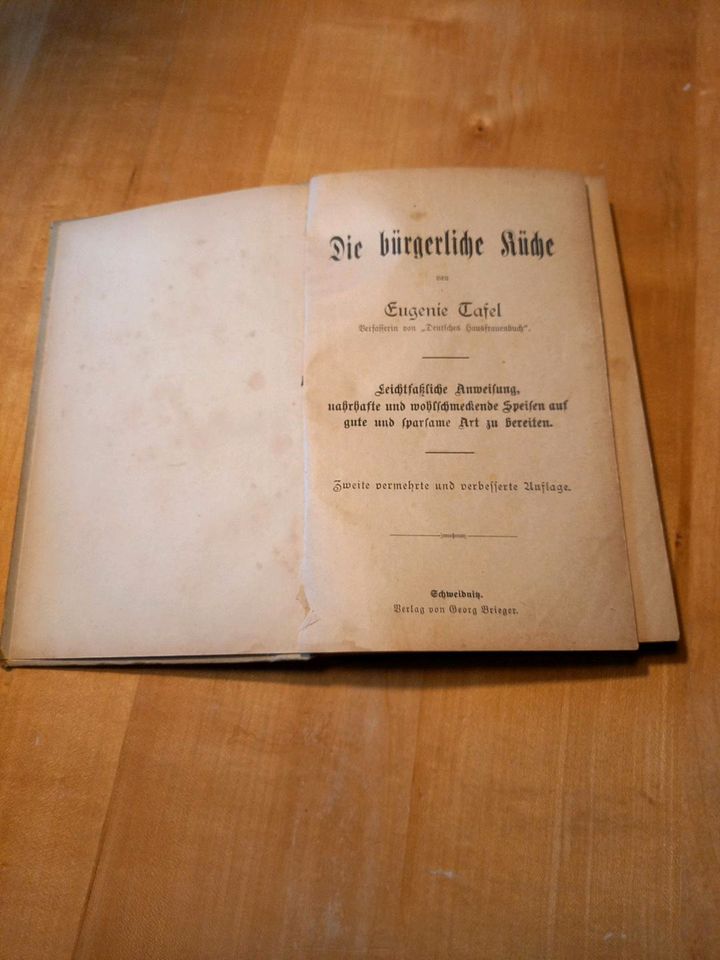 Kochbuch, antiquarisch in Hohenthann