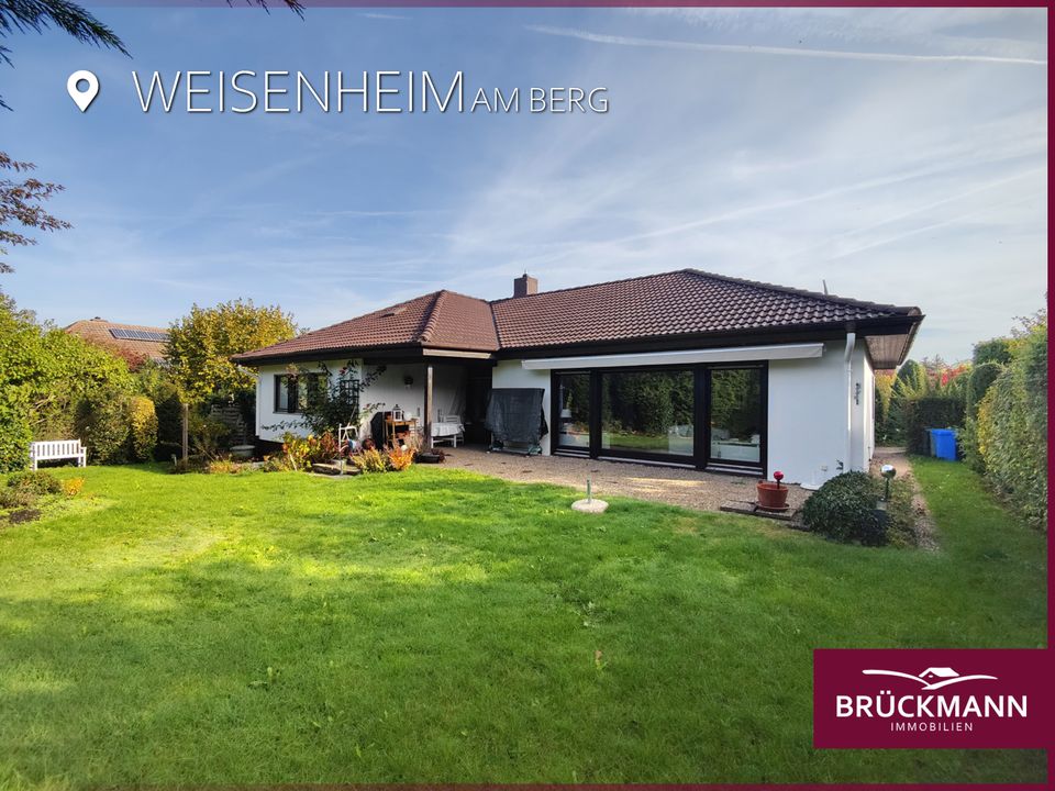 Schöner (uneinsehbarer) Bungalow zum Wohlfühlen mit tollem Grundriss & Garten in Westausrichtung! in Weisenheim am Berg