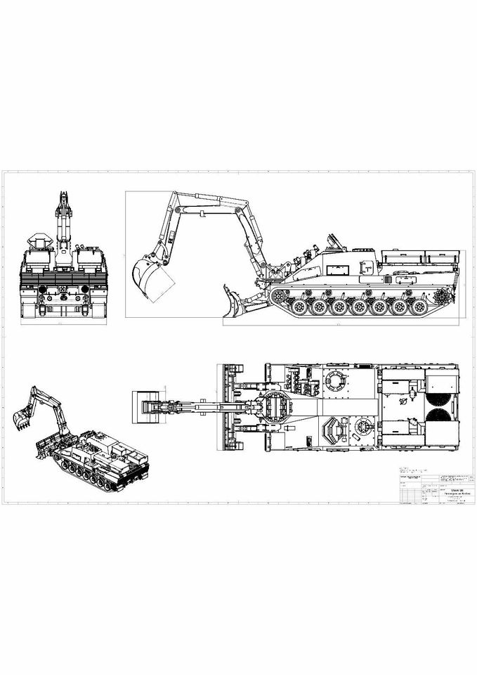 Pionierpanzer Kodiak 3D-Modell im Maßstab 1/8 in Roggenburg