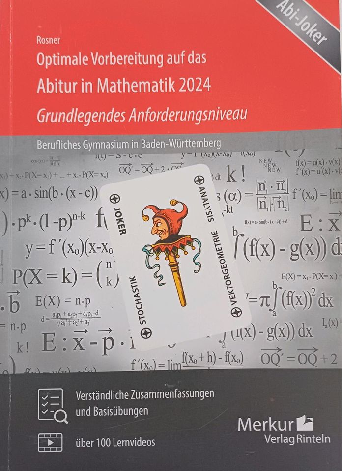 Mathe Abi-Joker grundlegendes Anforderungsniveau 2024 in Hockenheim