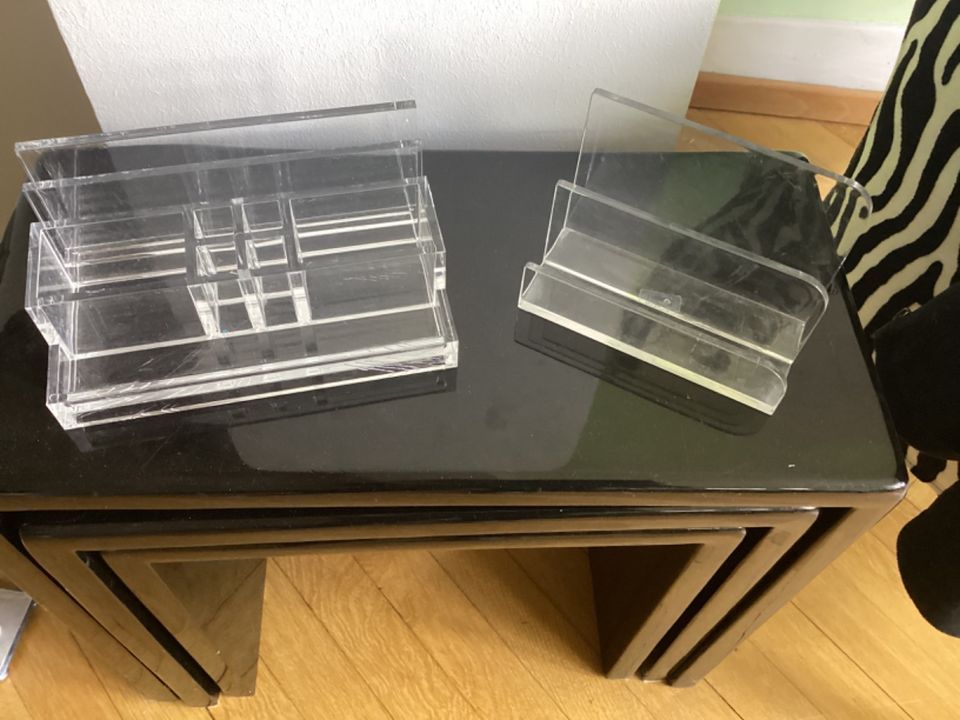 3Teile Schreibtisch Organizer Acryl? Stiftehalter Briefablage in Bonn