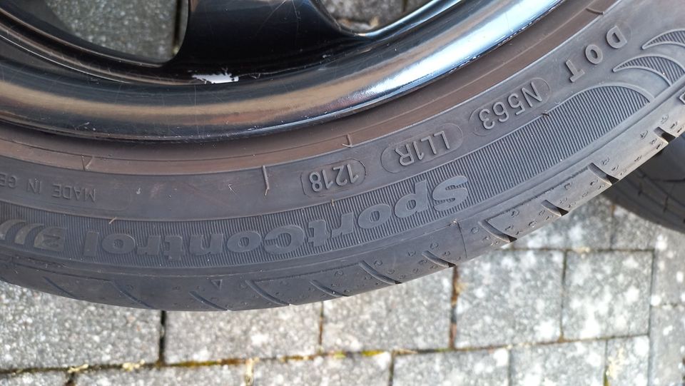 2 x Borbet T 8x17ET 30, T80730, VW, mit Reifen 215/45R17 in Mülheim-Kärlich