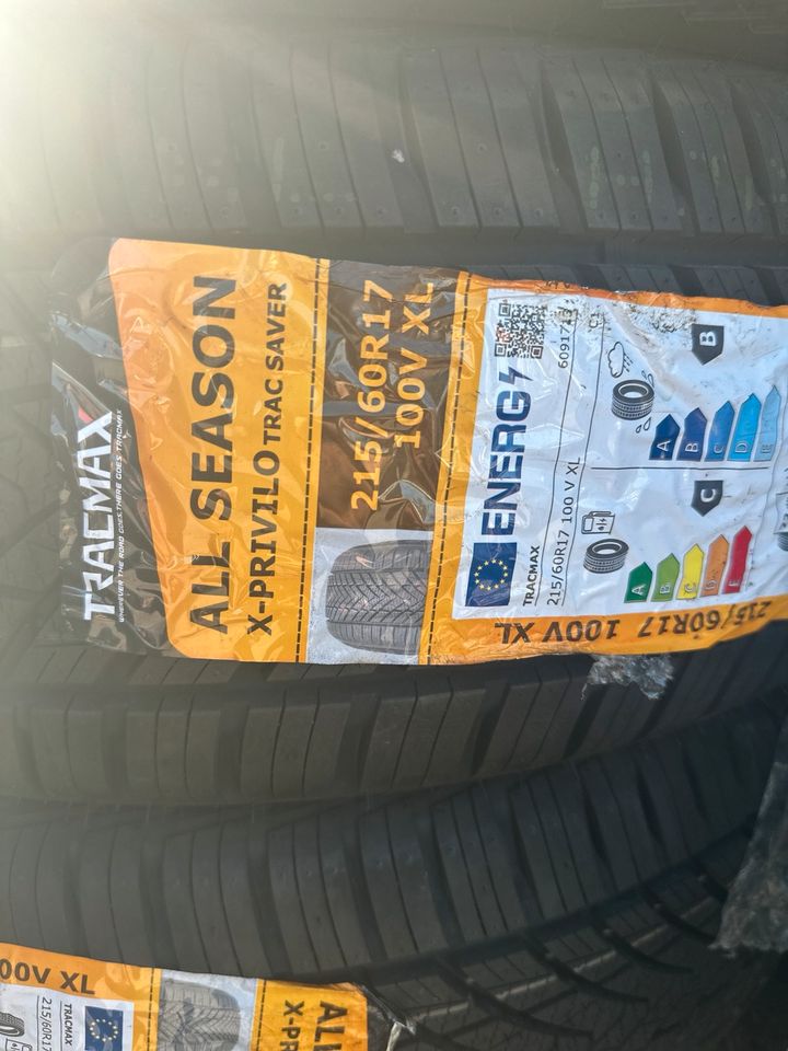 4st 215/60R17 100V XL Tracmax Allwetterreifen Angebot!! in Dieburg