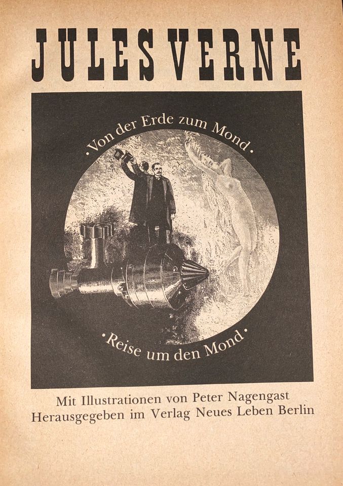 Jules Verne Buch Von der Erde zum Mond Reise um den Mond in Obersulm