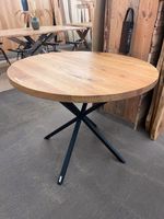 Runde Tische & Tischplatten | Eiche Massivholz | 100-140cm | Tischgestell Spider oder Tischbeine | 40 Ölfarben Anfertigung | Round Table Holztisch runder Esstisch Berlin - Tempelhof Vorschau