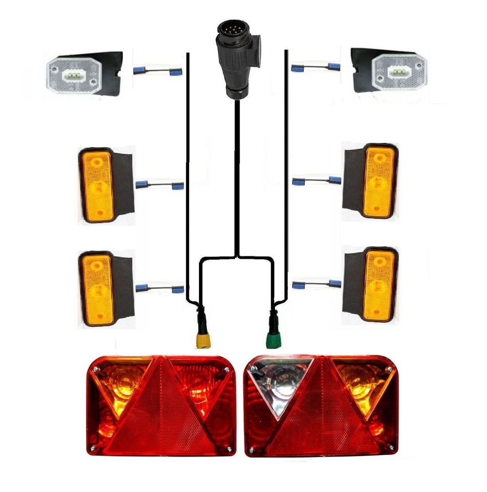 XXL Anhängerbeleuchtung SET - 13 PIN Kabelsatz - LED Position u. in Bayern  - Regensburg, Nutzfahrzeugteile & Zubehör