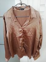 Satinbluse Langarm braun Bayern - Olching Vorschau