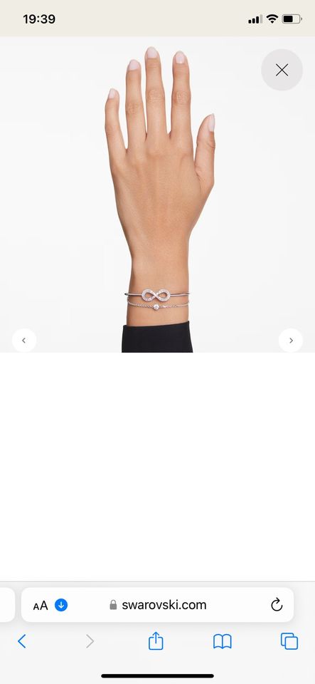 Swarovski Armband Infinity neu, ungetragen € 80,— in Hamburg