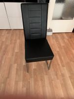 4 schwarze Stühle in Kunstleder Optik Wandsbek - Hamburg Bramfeld Vorschau