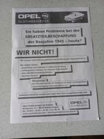 Bezugsquellen von Teilen und Literatur Für ältere Opel Fahrzeuge. Rheinland-Pfalz - Miehlen Vorschau