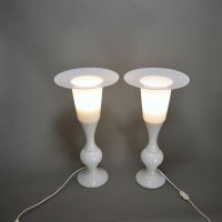 Uno & Östen Kristiansson 60er LUXUS Weiß Vintage Glas Tischlampen Mecklenburg-Vorpommern - Wismar Vorschau