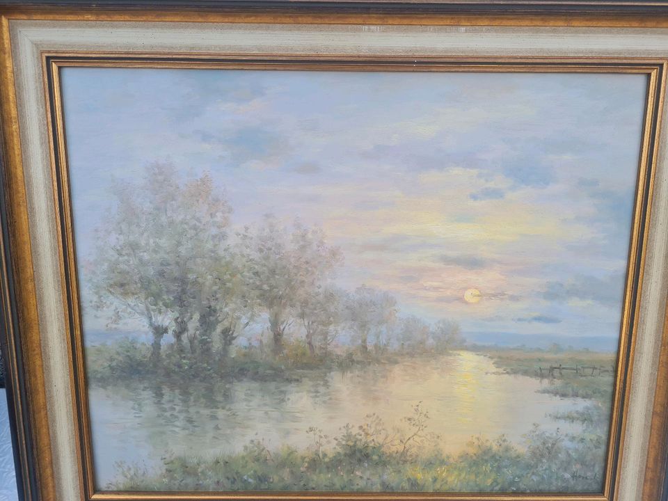 Kunstdruck Kunstbild Sonnenaufgang See in Wentorf