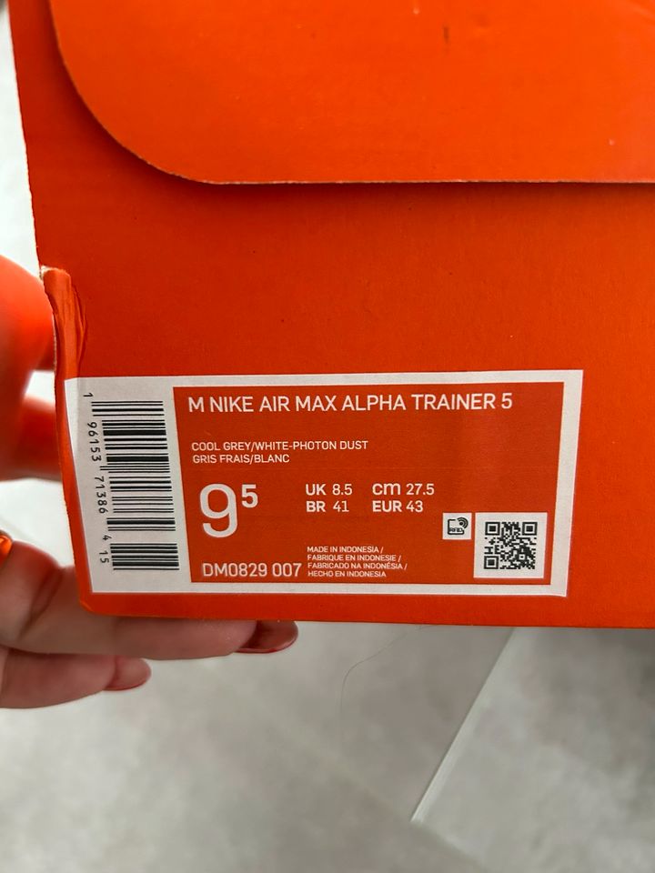 Nike Air Max Alpha Trainer 5, Größe 43 grau NEU in Bocholt