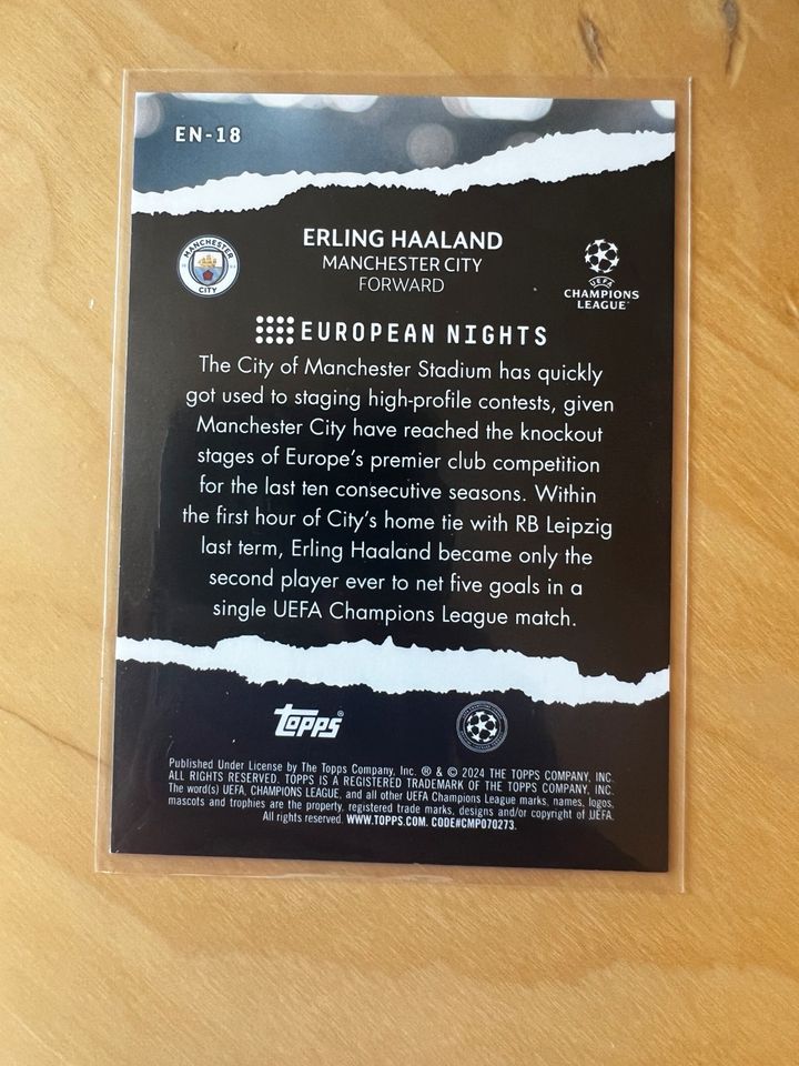 Topps Flagship UCC 23/24 Haaland  European Nights in Waldachtal