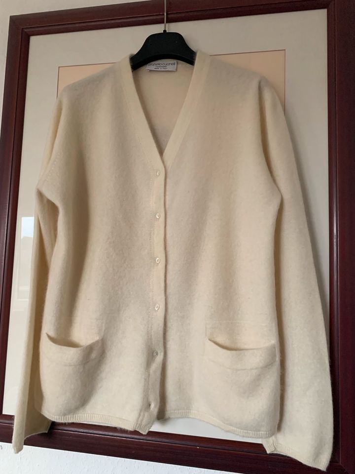 Strickjacke Original Brunello Cucinelli Gr.M Kaschmir ecru in Ahrensburg