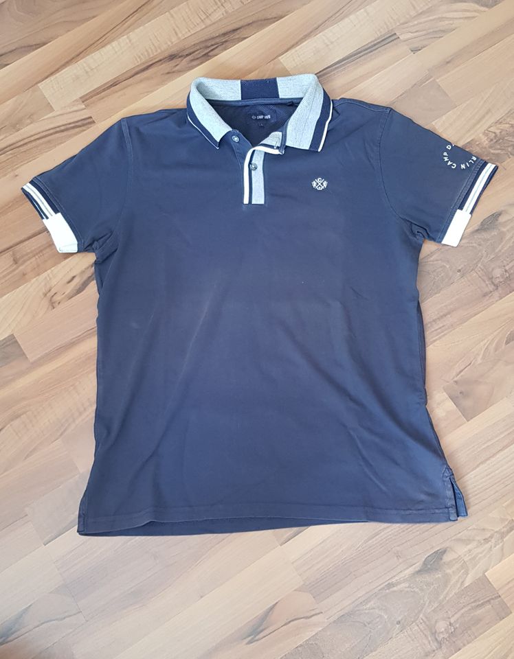 Camp David Poloshirt Gr.L Herren Blau/Grau Kurzarm Stickerei in Nürnberg (Mittelfr)