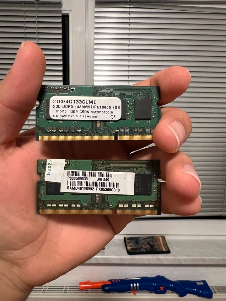 2x 4GB DDR3 RAM für Laptop in Stralsund