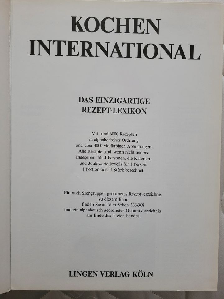 Kochen International Band 1 bis 10 und 13 bis 20, Lingen Verlag in Augsburg