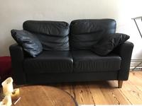Longlife Echt Leder 2er Sofa Couch schwarz 1.40 m Breite top Brandenburg - Marienwerder b. Bernau b. Berlin Vorschau
