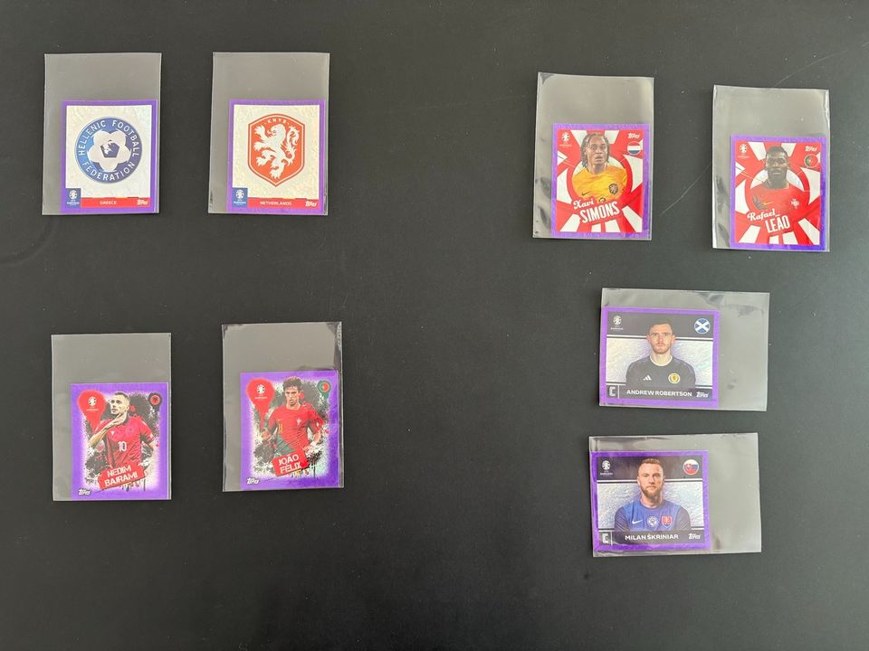 Topps UEFA Euro 2024 Sticker Parallel Lila  Violett Shiny Glitzer in Gütersloh