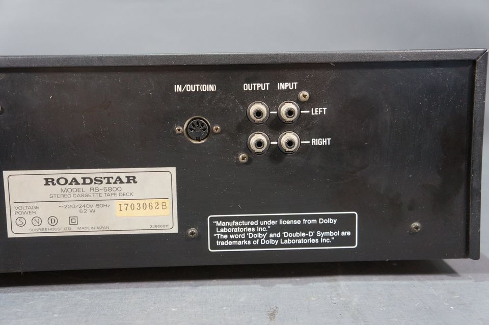Vintage Roadstar RS-5800 Stereo Cassette Deck / DEFEKT in Düsseldorf