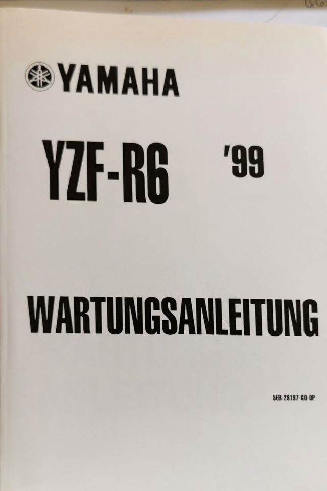 Yamaha YZF-R6 1999 (RJ31) Wartungsanleitung in Flensburg