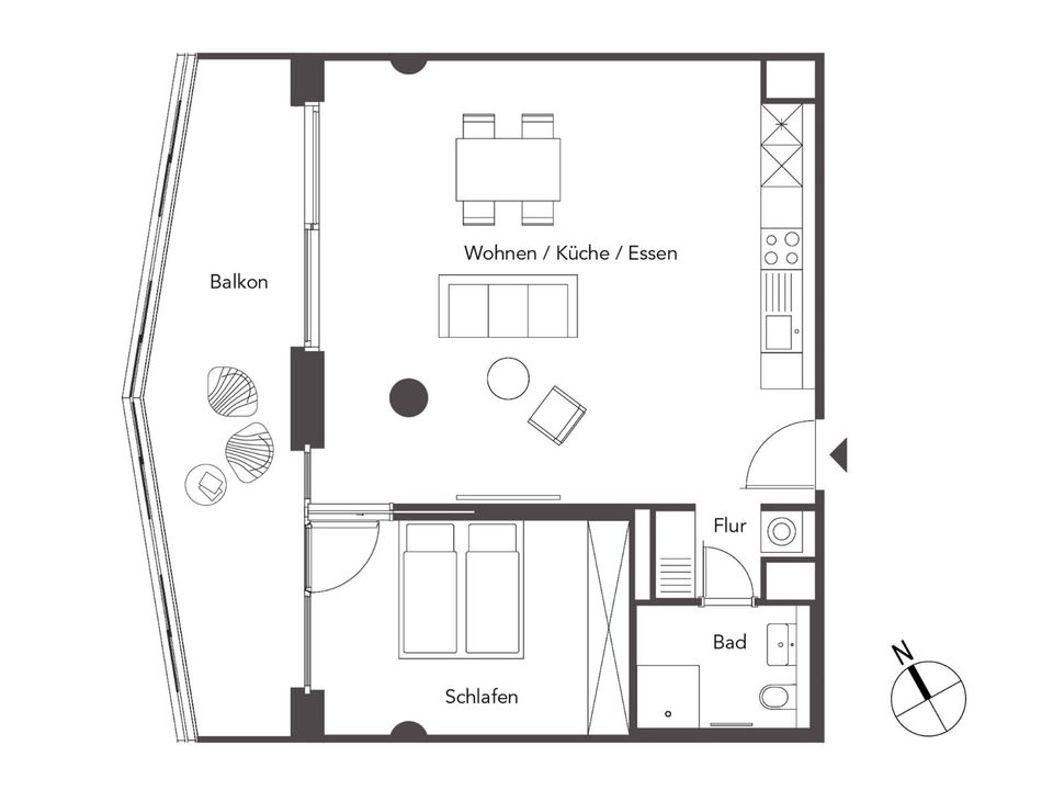 Stilvoller Wohntraum: 2-Zi-Loftapartment mit Abendsonne #34 in Konstanz