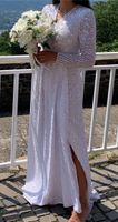 Hochzeitskleid Standesamtkleid Abiye weiß elfenbein Pailetten Nordrhein-Westfalen - Bornheim Vorschau