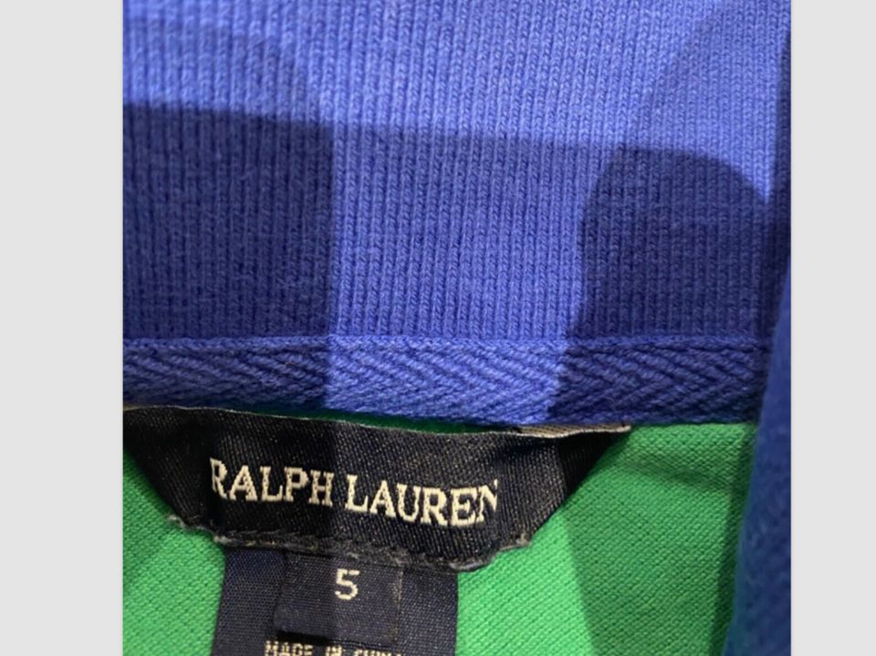 Ralph Lauren Kleid Mädchen Gr. 5 blau rosa Langarm in Zolling